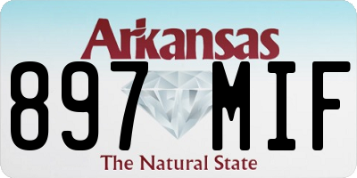 AR license plate 897MIF