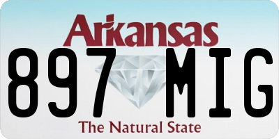 AR license plate 897MIG