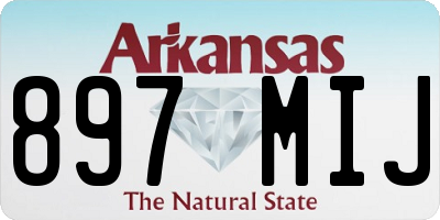 AR license plate 897MIJ