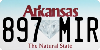 AR license plate 897MIR