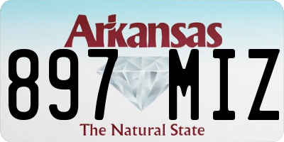 AR license plate 897MIZ