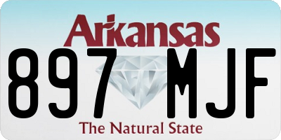 AR license plate 897MJF