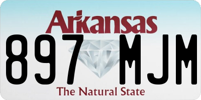 AR license plate 897MJM