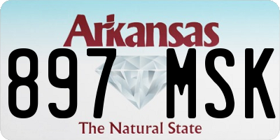 AR license plate 897MSK