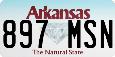 AR license plate 897MSN