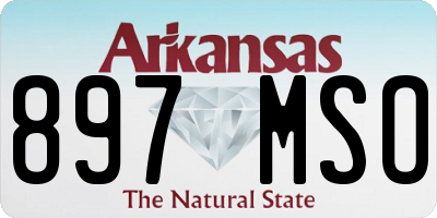 AR license plate 897MSO