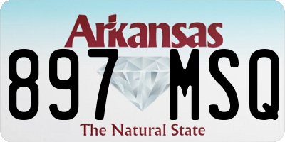 AR license plate 897MSQ