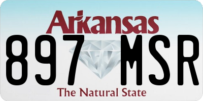 AR license plate 897MSR