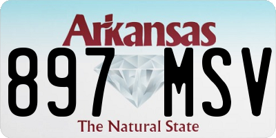 AR license plate 897MSV