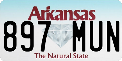 AR license plate 897MUN