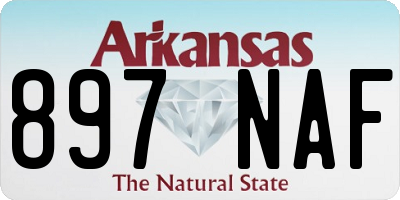 AR license plate 897NAF