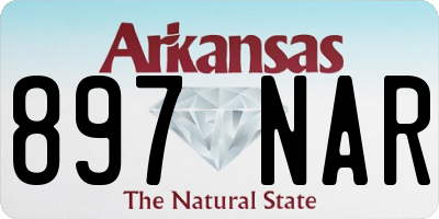 AR license plate 897NAR