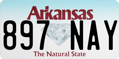AR license plate 897NAY