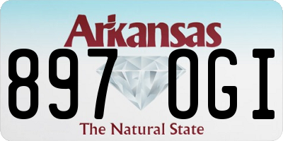 AR license plate 897OGI
