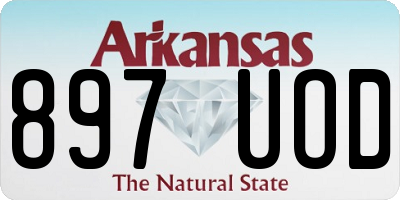AR license plate 897UOD