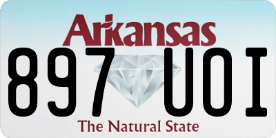 AR license plate 897UOI