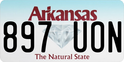AR license plate 897UON