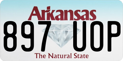 AR license plate 897UOP