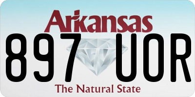 AR license plate 897UOR
