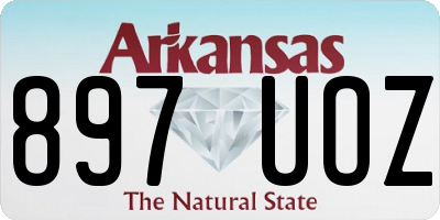 AR license plate 897UOZ