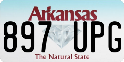 AR license plate 897UPG