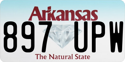 AR license plate 897UPW