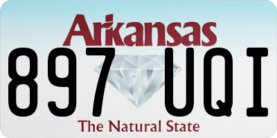 AR license plate 897UQI