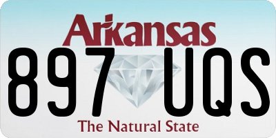 AR license plate 897UQS