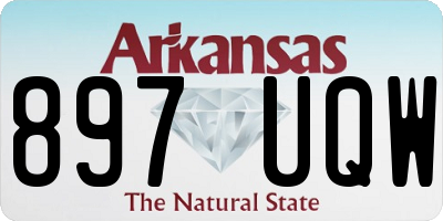 AR license plate 897UQW