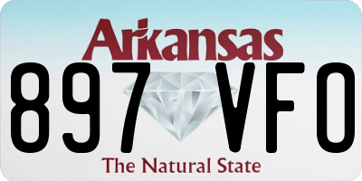 AR license plate 897VFO