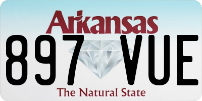 AR license plate 897VUE