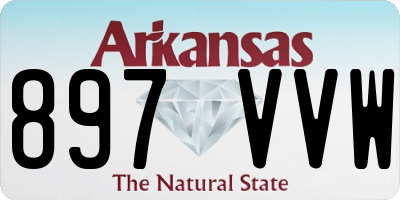 AR license plate 897VVW