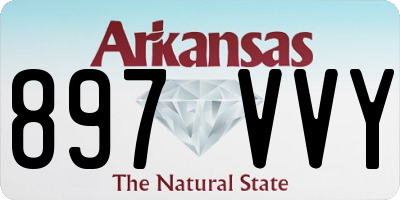 AR license plate 897VVY
