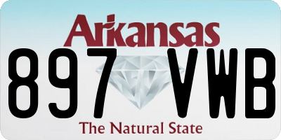 AR license plate 897VWB