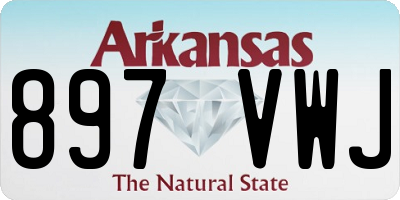 AR license plate 897VWJ