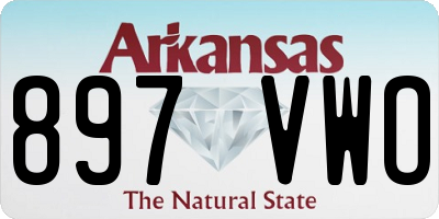 AR license plate 897VWO