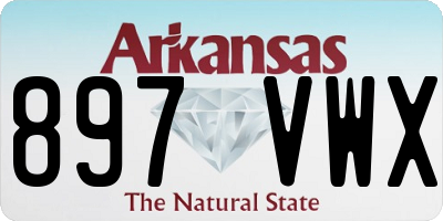 AR license plate 897VWX