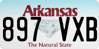 AR license plate 897VXB