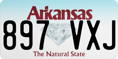 AR license plate 897VXJ