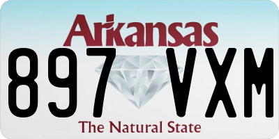 AR license plate 897VXM