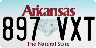 AR license plate 897VXT