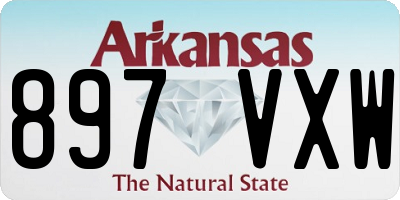 AR license plate 897VXW