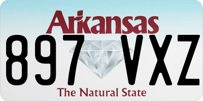 AR license plate 897VXZ