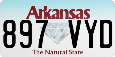 AR license plate 897VYD