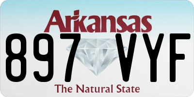 AR license plate 897VYF