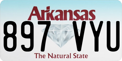AR license plate 897VYU