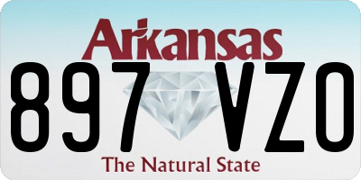 AR license plate 897VZO