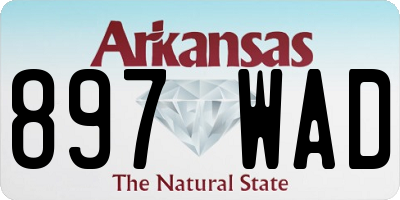 AR license plate 897WAD