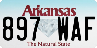 AR license plate 897WAF
