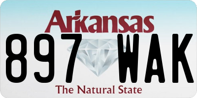 AR license plate 897WAK